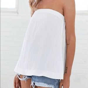 Ecote Linen Strapless Top